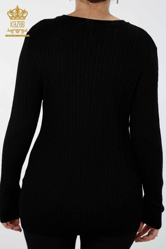 Tricotaj de damă cu ridicata Cardigan Buton Detaliat Lung Viscoză - 15661 | KAZEE