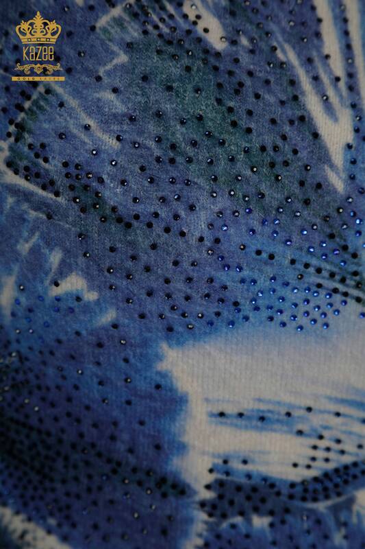 Pulover de tricotaj pentru femei - Angora - Maneca lunga - Digital - 40035 | KAZEE