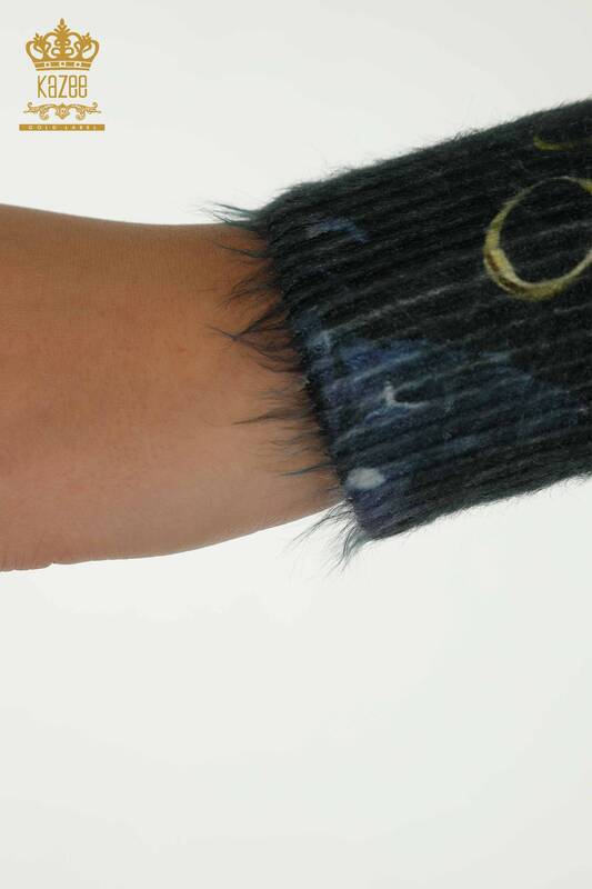 Pulover de tricotaje pentru femei - Angora - Maneca lunga - Digital - 40041 | KAZEE