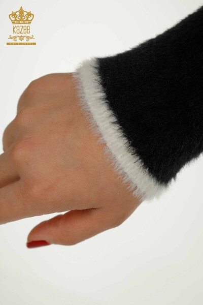 Tricotaj cu ridicata pentru femei Pulover Angora Black - 30646 | KAZEE - Thumbnail
