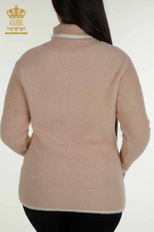 Tricotaj de damă cu ridicata Pulover Angora Pink - 30646 | KAZEE