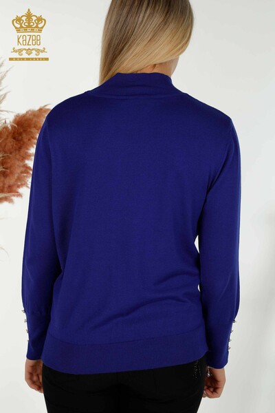 Pulover de tricotaj de damă cu ridicata - Basic - Saks - 30507 | KAZEE - Thumbnail