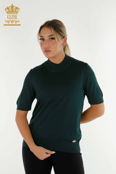 En-gros tricotaje pentru femei Pulover - Guler Stand - Viscoza - Nefti - 16168 | KAZEE - Thumbnail