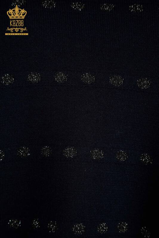 Pulover de tricotaj de damă cu ridicata - model american - bleumarin - 30794 | KAZEE