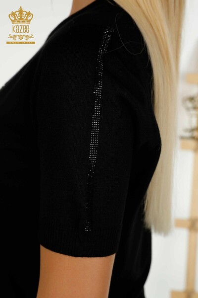 Pulover de tricotaj de damă cu ridicata - model american - negru - 30326 | KAZEE - Thumbnail