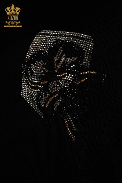 Pulover de tricotaj de damă cu ridicata - American model - negru - 30534 | KAZEE - Thumbnail