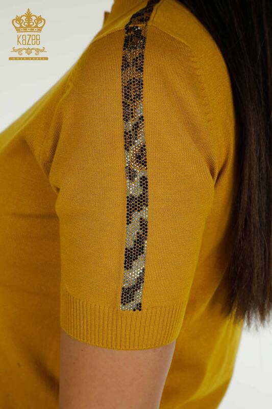 Pulover de tricotaj pentru damă cu ridicata - Model american - Sofran - 30753 | KAZEE