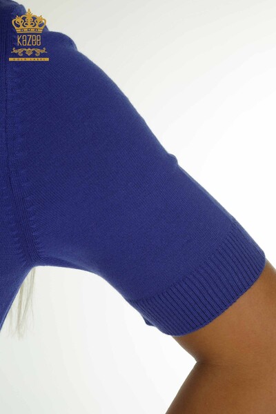 Pulover de tricot de damă cu ridicata - Model american - Violet - 30335 | KAZEE - Thumbnail