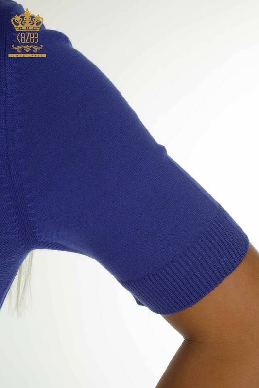 Pulover de tricot de damă cu ridicata - Model american - Violet - 30335 | KAZEE