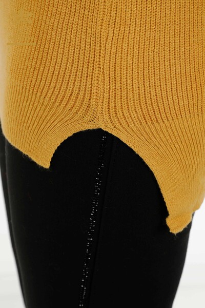 Pulover de tricotaj pentru femei cu ridicata - Detaliat - Sofran - 19042 | KAZEE - Thumbnail