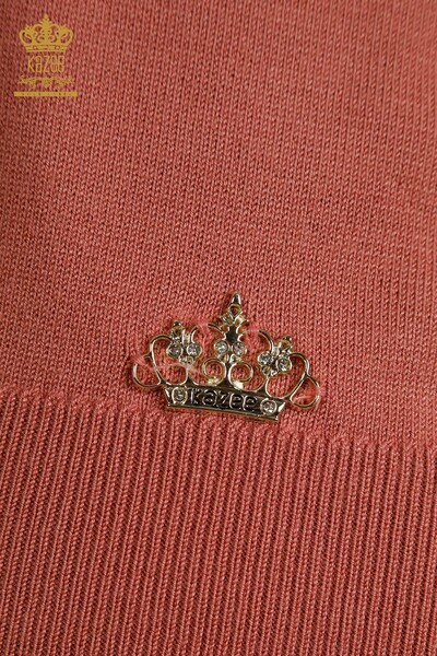 Tricotaj cu ridicata pentru femei Pulover cu mânecă lungă Dusty Rose - 11071 | KAZEE - Thumbnail