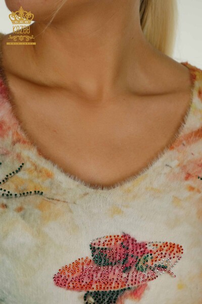 Tricotaje cu ridicata pentru femei - Angora - Imprimate pentru femei - Digital - 40012 | KAZEE - Thumbnail