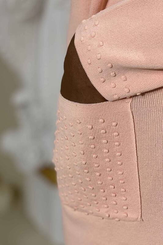 Tricotaj cu ridicata pentru femei Cardigan cu mâneci cu model propriu - 15730 | KAZEE