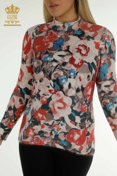 Kazee - Pulover de tricotaj de damă cu ridicata - Angora - Digital - 40032 | KAZEE (1)