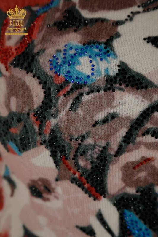 Pulover de tricotaj de damă cu ridicata - Angora - Digital - 40032 | KAZEE