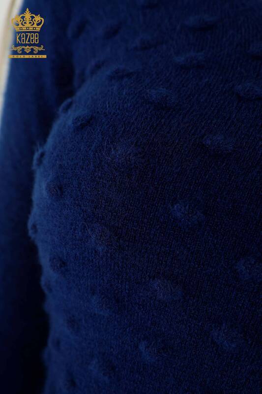 Pulover de tricotaj pentru femei cu ridicata - Angora - Saks - 18474 | KAZEE