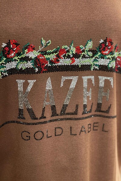 Tricotaj cu ridicata pentru femei Pulover Kazee Scris Rose Pattern - 15996 | KAZEE - Thumbnail