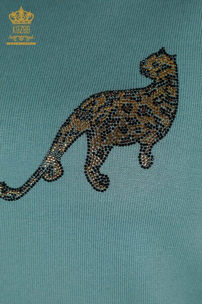 Tricotaj cu ridicata pentru femei Pulover cu Maneca scurta Mint - 30478 | KAZEE - Thumbnail