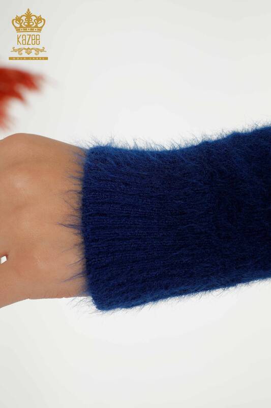 En-gros de tricotaje pentru femei Pulover - Tesute - Angora - Saks - 18473 | KAZEE