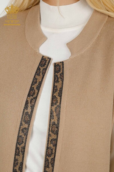 Vesta scurta de dama cu ridicata cu model leopard bej - 30311 | KAZEE - 3