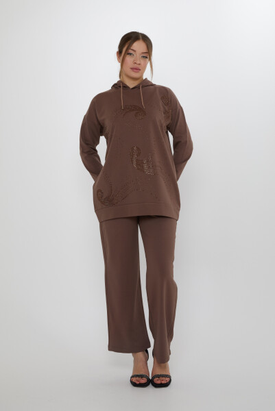 Ensemble de survêtement avec capuche Marron - 17896 | KAZEE (Lot de 3 M-L-XL) - KAZEE (1)