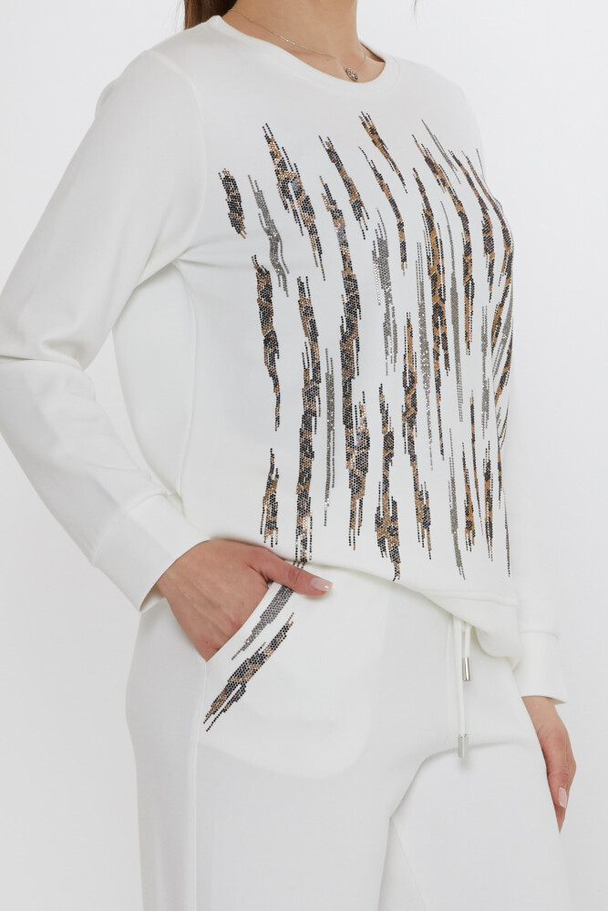 Ensemble survêtement avec poche détail écru - 17886 | KAZEE (Lot de 3 M-L-XL) - 5