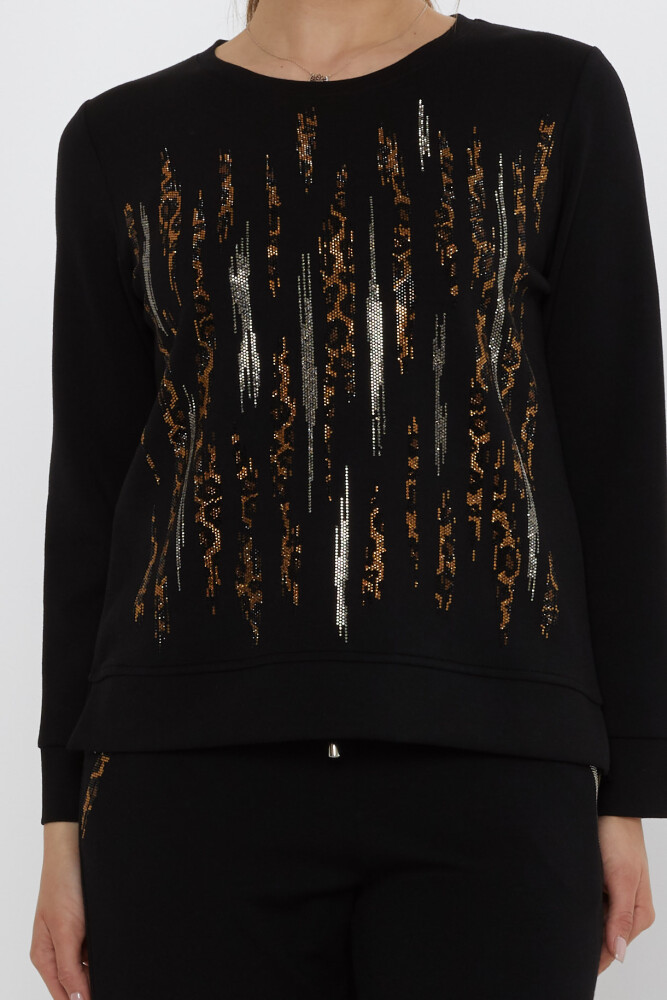 Eşofman Takımı Cep Detaylı Siyah - 17886 | KAZEE (3'lü Set M-L-XL) - 4