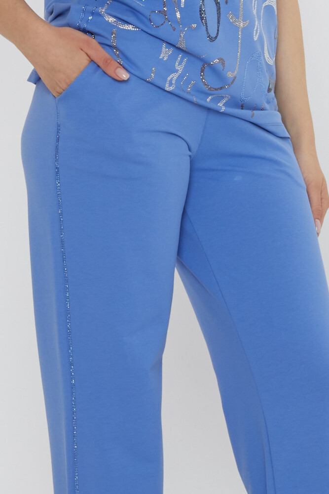 Eşofman Takımı Harf Taş İşlemeli Mint - 17906 | KAZEE (3'lü Set M-L-XL) - 5