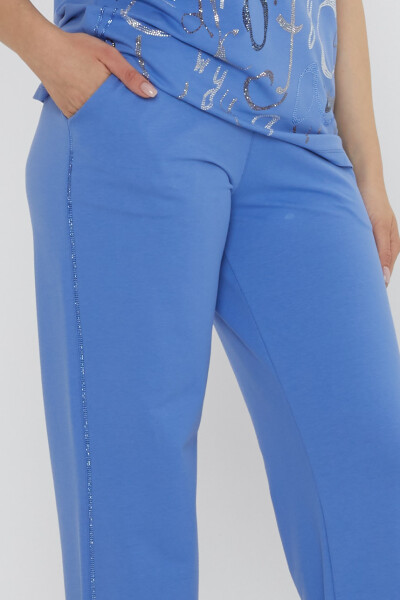 Eşofman Takımı Harf Taş İşlemeli Mint - 17906 | KAZEE (3'lü Set M-L-XL) - 5