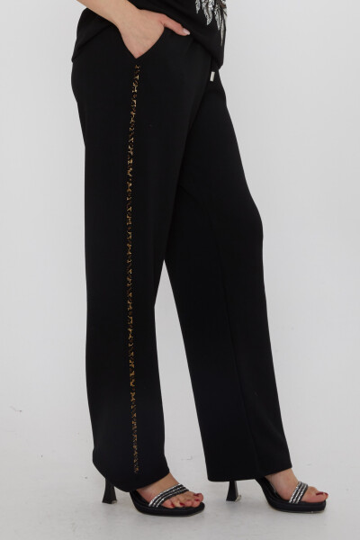 Eşofman Takımı Kaplan Desenli Siyah - 17876 | KAZEE (3'lü Set L-XL-2XL) - 7