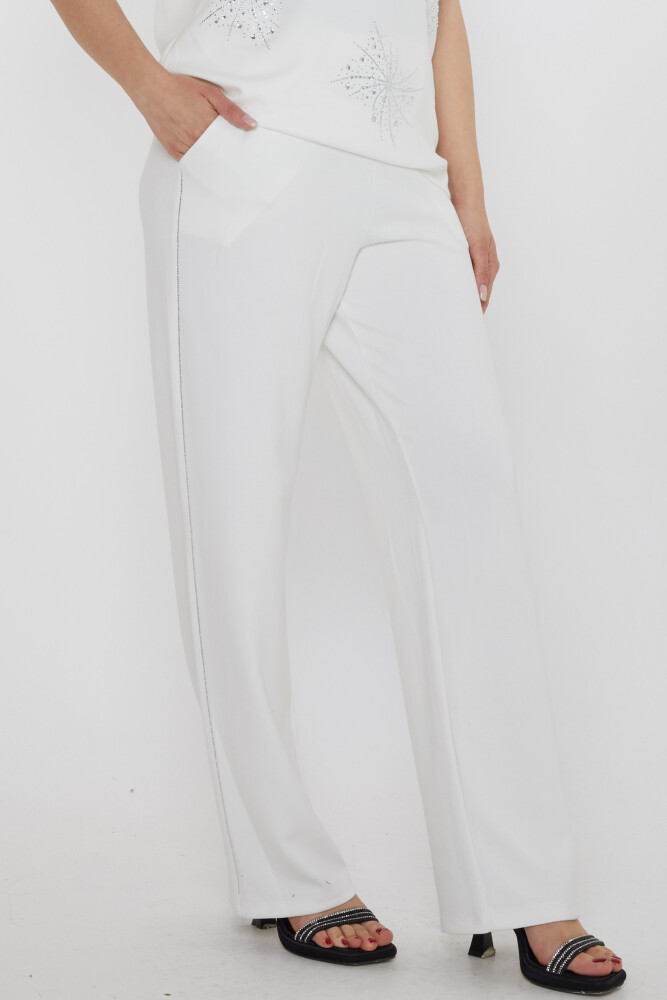 Eşofman Takımı Kısa Kollu Ekru - 17893 | KAZEE (3'lü Set M-L-XL) - 7