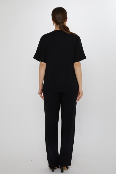 Eşofman Takımı Kısa Kollu Siyah - 17893 | KAZEE (3'lü Set M-L-XL) - 8