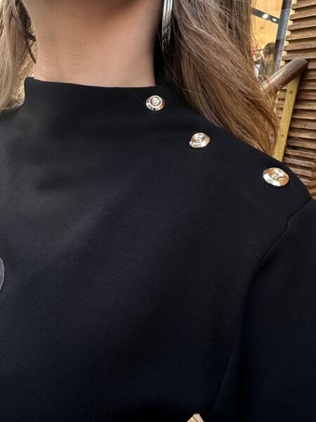 Eşofman Takımı Leopar Detaylı Siyah - 17958 | KAZEE (3'lü Set M-L-XL) - 5