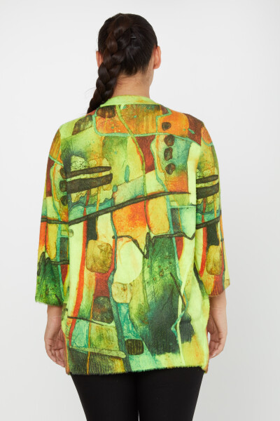 آنگورا ژاکت کش باف پشمی رنگی آستین بلند دیجیتال - 30346 | KAZEE (ست 3 M-L-XL) - 5