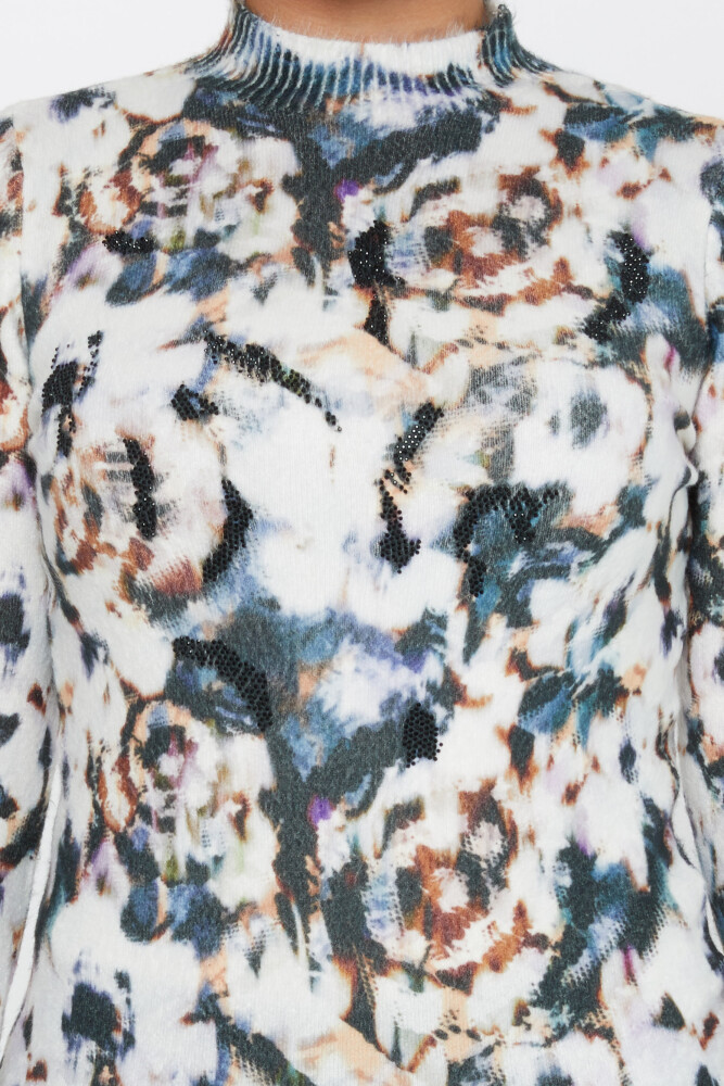 بافتنی آنگورا دیجیتال طرح دار سنگ دوزی دیجیتال - 50025 | KAZEE (مجموعه 2 S-M) - 4