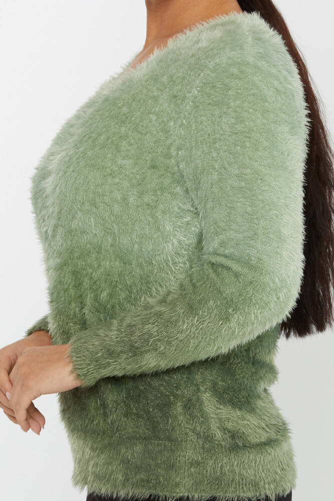 بافتنی آنگورا آستین بلند یقه خاکی - 31013 | KAZEE (مجموعه 3 S-M-L) - 4