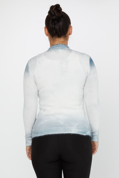 یقه پایه دار طرح دار آنگورا آبی - 50019 | KAZEE (مجموعه 2 S-M) - 4