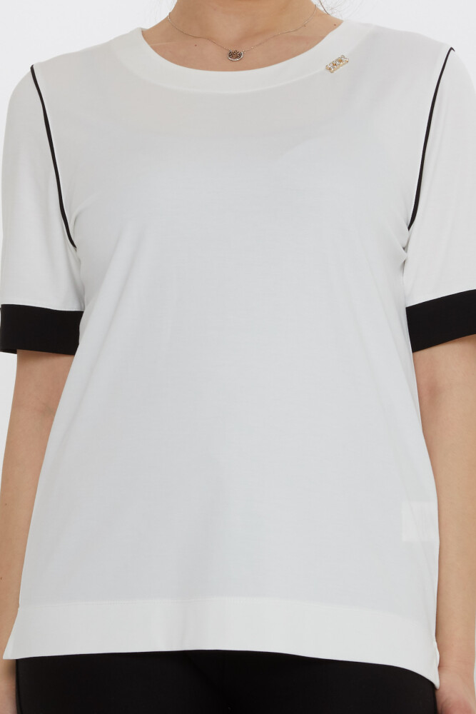 بلوز یقه خدمه اکرو - 80028 | KAZEE (ست 3 M-L-XL) - 3