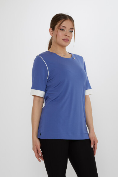 بلوز یقه نیلی - 80028 | KAZEE (ست 3 M-L-XL) - 2