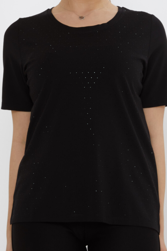 بلوز آستین کوتاه مشکی - 80033 | KAZEE (ست 3 M-L-XL) - 3