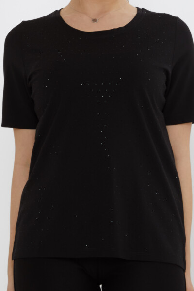 بلوز آستین کوتاه مشکی - 80033 | KAZEE (ست 3 M-L-XL) - 3