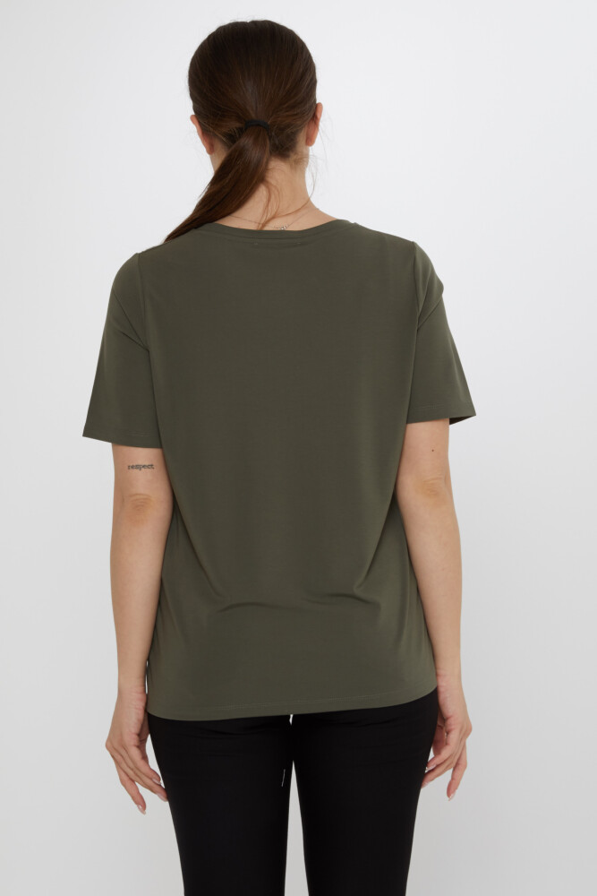 بلوز آستین کوتاه خاکی - 80033 | KAZEE (ست 3 M-L-XL) - 6