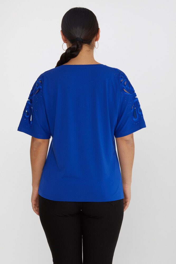 آستین بلوز ساکس دوزی سنگ دوزی - 79916 | KAZEE (مجموعه 4 عددی L-XL-2XL-3XL) - 5