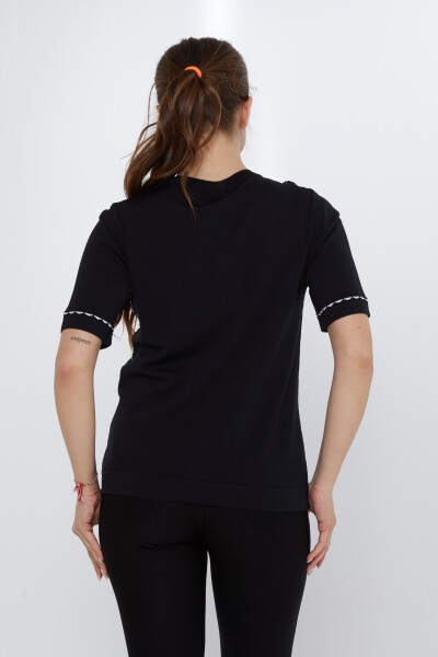 بافتنی ژاکت کش باف پشمی با جزئیات مشکی استخوانی - 31800 | KAZEE (مجموعه 3 S-M-L) - 5