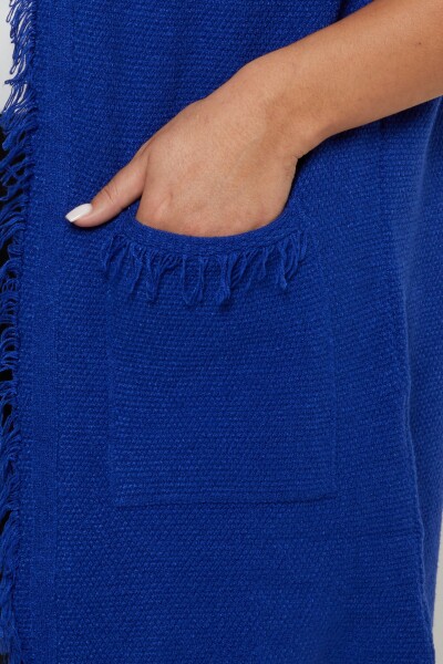 ژاکت کشباف ژاکت کش باف پشمی جیبی ساکس با جزئیات - 30362 | KAZEE (مجموعه 4 M-L-XL-2XL) - 5