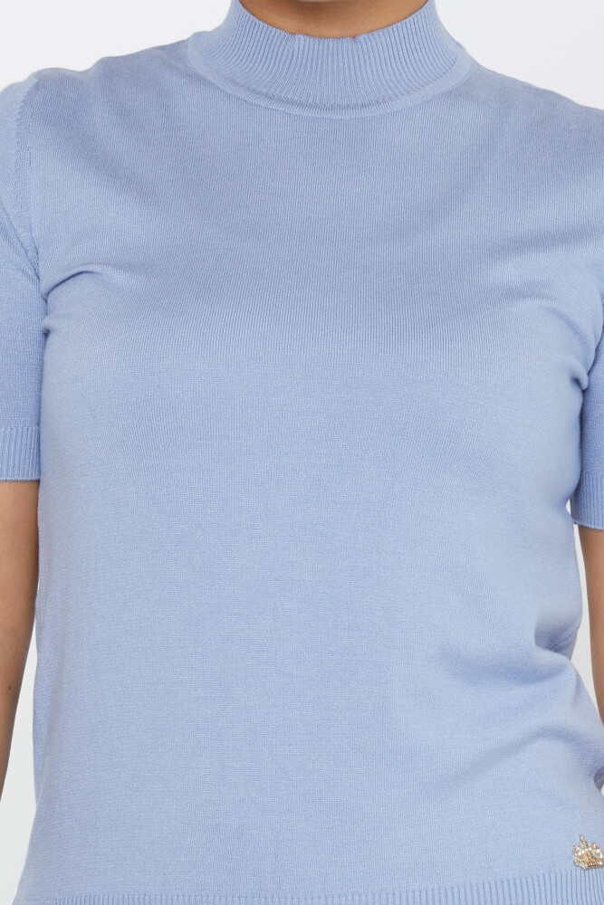 ژاکت بافتنی مدل آمریکایی آستین کوتاه آبی تیره - 14541 | KAZEE (مجموعه 3 S-M-L) - 3