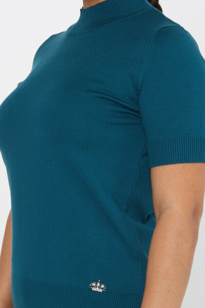 ژاکت بافتنی مدل آمریکایی آستین کوتاه بنزینی - 14541 | KAZEE (مجموعه 3 S-M-L) - 4