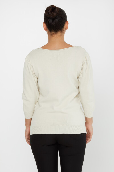 ژاکت بافتنی آستین بادکنکی سنگ خود طرح - 30340 | KAZEE (مجموعه 4 عددی S-M-L-XL) - 5