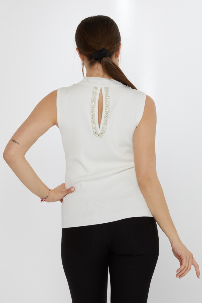 ژاکت بافتنی اکرو سنگ دوزی شده - 31582 | KAZEE (ست 3 M-L-XL) - 5