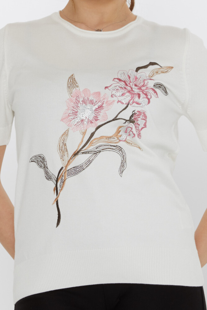 ژاکت بافتنی اکرو گلدوزی شده - 31725 | KAZEE (مجموعه 3 عددی L-XL-2XL) - 3